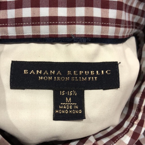 BANANA REPUBLIC 100% Cotton Non-Iron Slim Fit Button Down Shirt - Picture 2 of 6